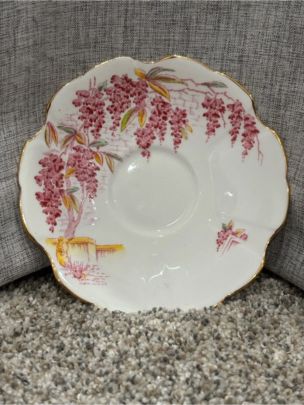 Vintage Royal Stafford Maded in England Bone China Teacup Saucer Set “Wisteria”